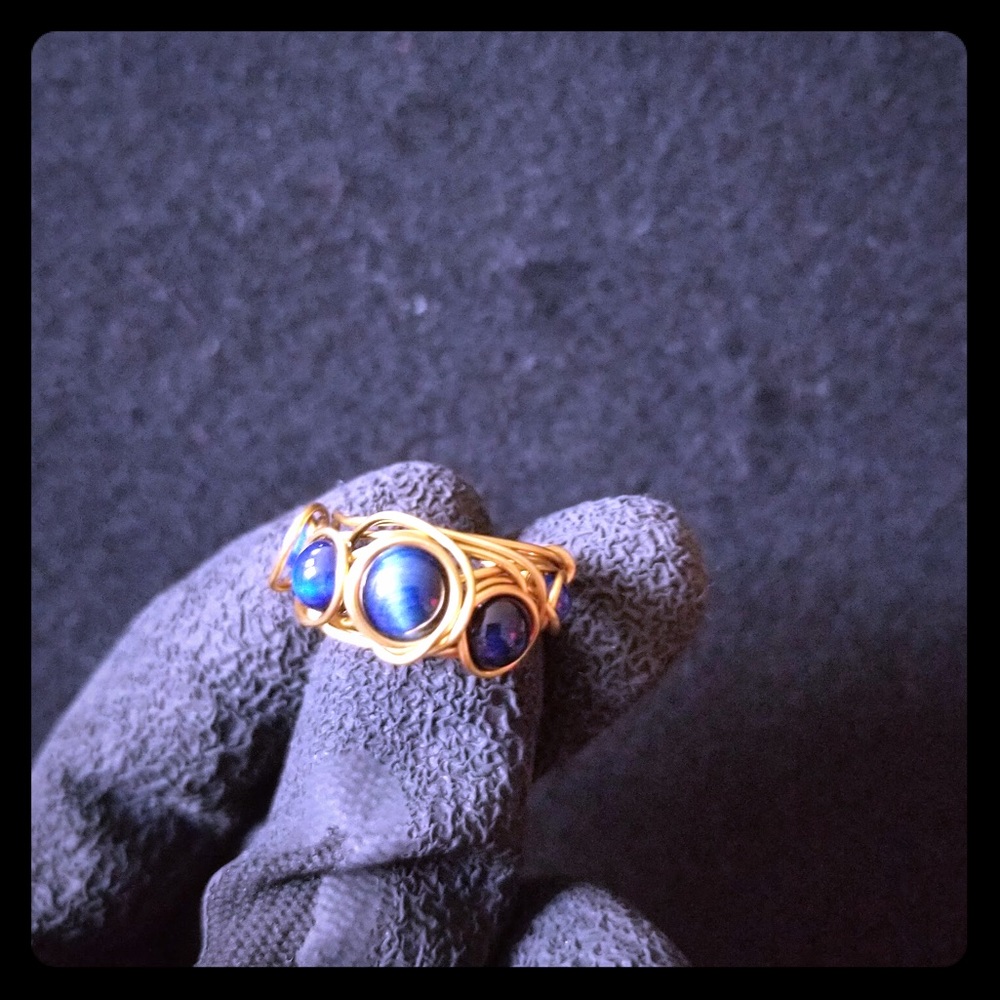 Brass Stone Ring